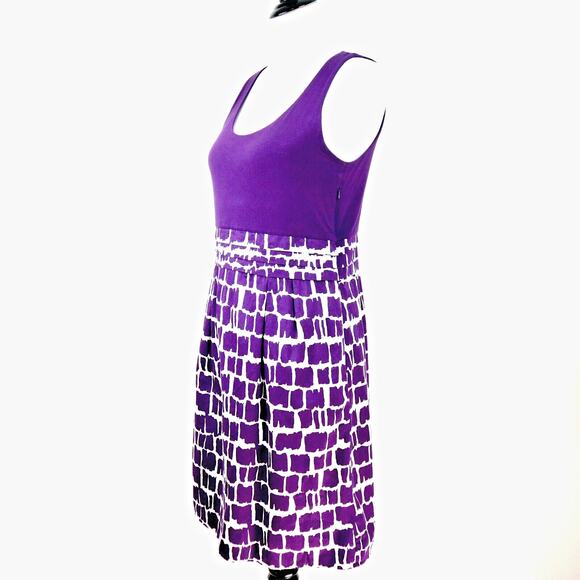 Boden US 10 Jersey Scoop Neck A-line Dress Sleeveless Tank Purple - Picture 1 of 9